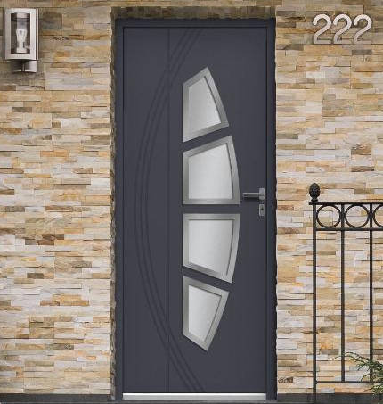 Porte d'entrée hybrides ALU/PVC sur mesure