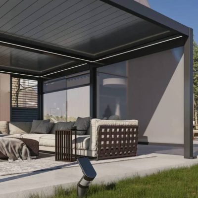 3x3m   Pergola   Adossée   Bioclimatique   :   Gamme   Nova